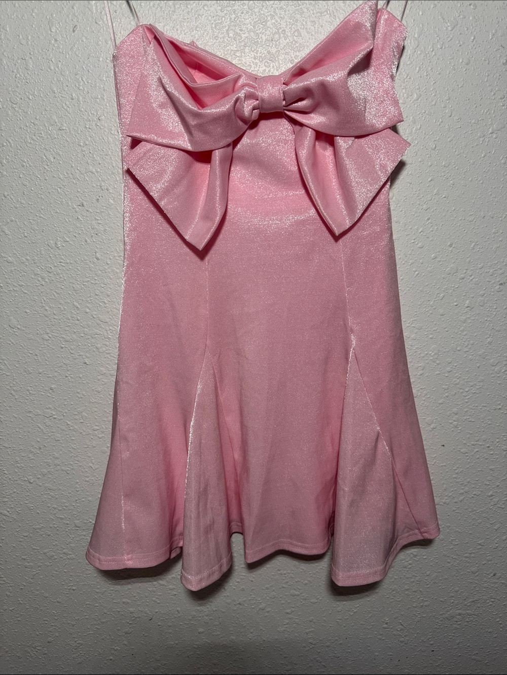 Strapless Pink Bow Dress